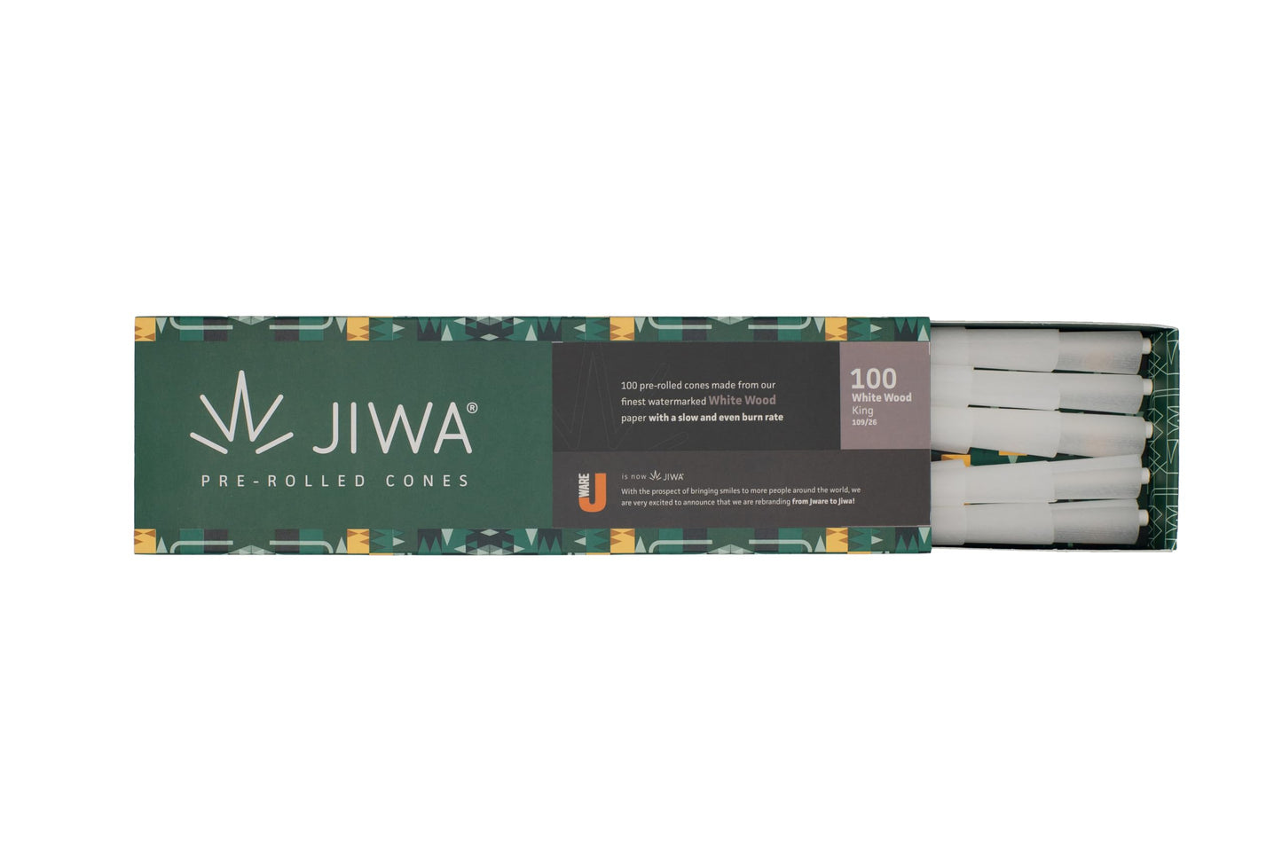 JIWA 100 Pre-Rolled King Size Cones – 109 mm with 26 mm Filter Tip