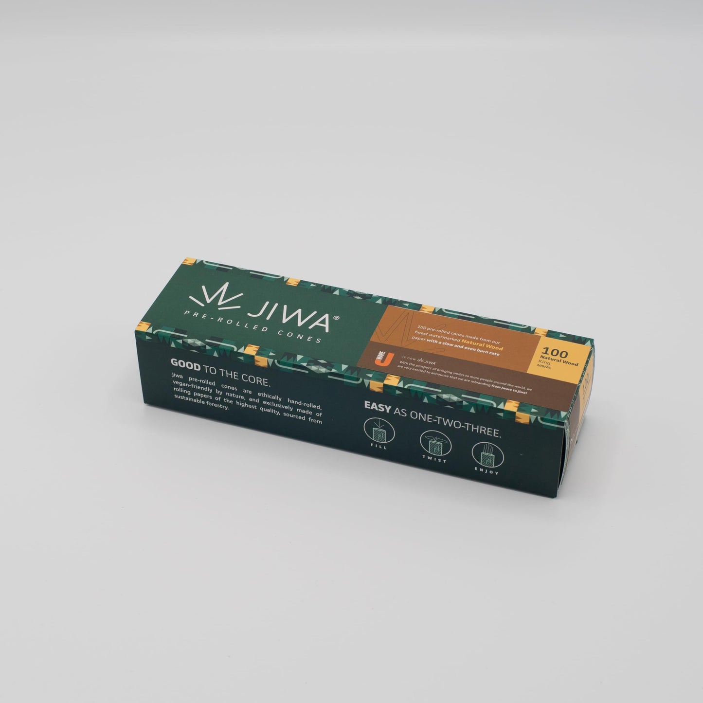JIWA 200 Unbleached Pre-Rolled King Size Cones – 109 mm with 26 mm Filter Tip