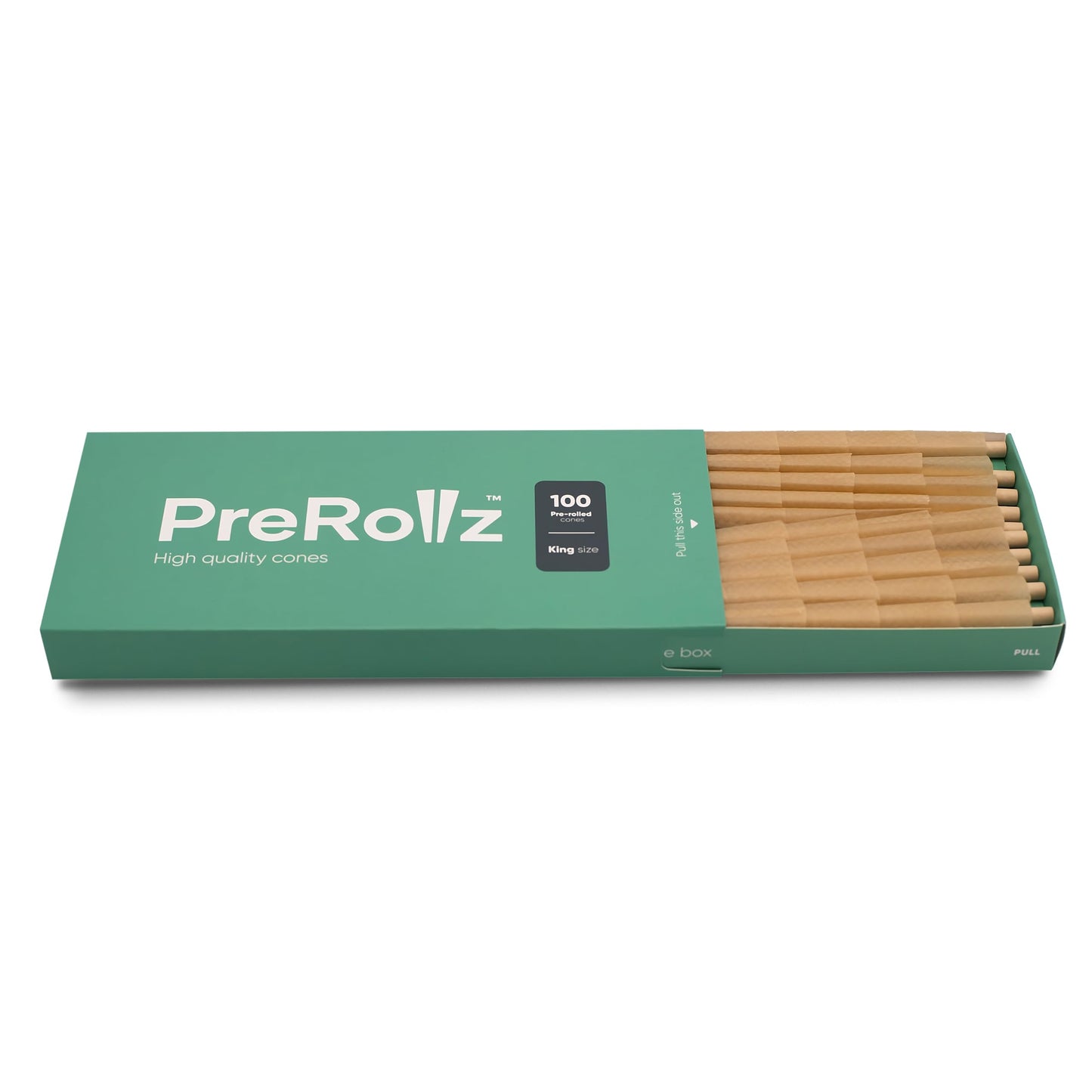 PreRollz 100 Unbleached Pre-Rolled King Size Cones – 109 mm with 26 mm Filter Tip