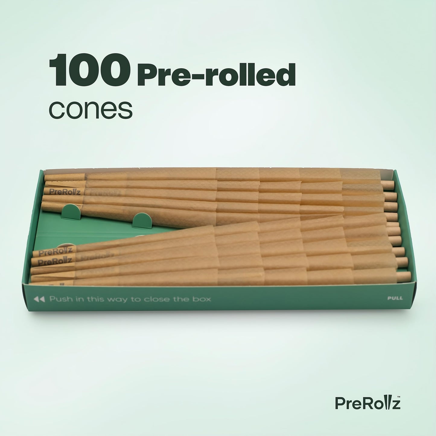 PreRollz 100 Unbleached Pre-Rolled King Size Cones – 109 mm with 26 mm Filter Tip
